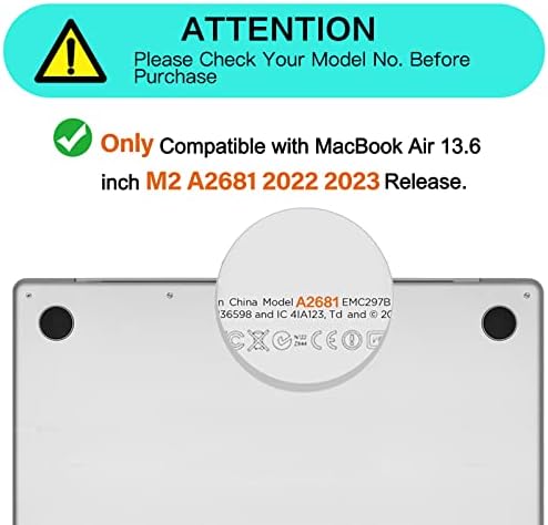 MOSISO Adatvédelmi Képernyő Kompatibilis MacBook Air 13.6 hüvelyk 2022 2023 Kiadás M2 A2681, Anti Kék Tükröződésmentes Karcolás