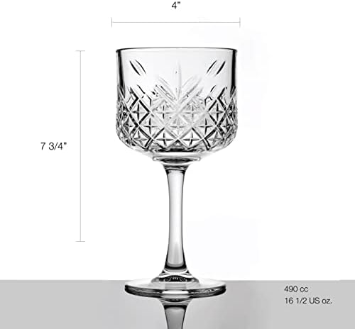 Pasabahce Prémium Klasszikus Kupé Szemüveg Készlet 4 - Extra Nagy Kizárólagos Gin, Bor, Koktél, a Pezsgő Szemüveg - Crystal