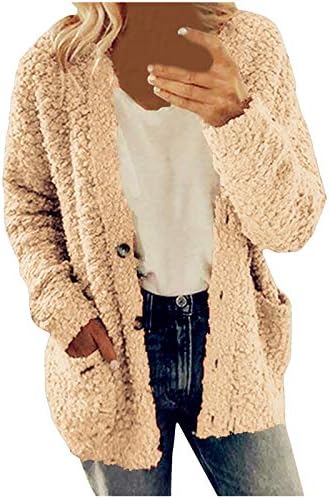Shusuen Női Túlméretezett Alkalmi Kabát, Hosszú Ujjú Őszi-Téli Kabát egyszínű Bő Kabátban, Kényelmes, Meleg Outwear