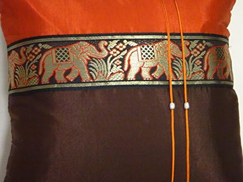 sutasine 1 Selyem Dekoratív Dobja Akcentussal Selyem Párnahuzatba Thai Elefánt 16x16 párnahuzat.
