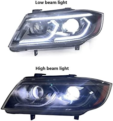 N&Y 2DB Fényszóró illik A BMW 3-as Sorozat E90 Fényszóró 2005 2012-ben LED Projektor Lencse Kettős Sugár, KIT LED-es Nappali