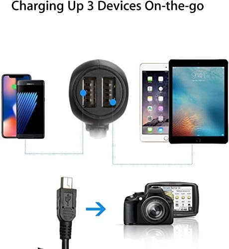 Kamera Töltő, Dosili kocsi fedélzeti kamera USB-hálózati Kábel Micro-USB & Mini USB Kábel, a Dash Kamera, GPS Töltő hálózati