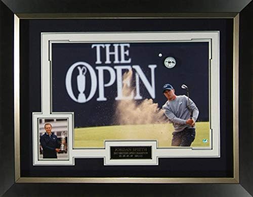 Jordan Spieth aláírt golf labdát a fényképek Keretben 38×30 - Dedikált Golf Labdák