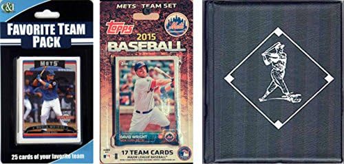 MLB New York Mets Férfi Engedélyezett 2015 Topps Csapat Beállítás Kedvenc Játékos Kereskedelmi Kártyák Plusz Tároló Album