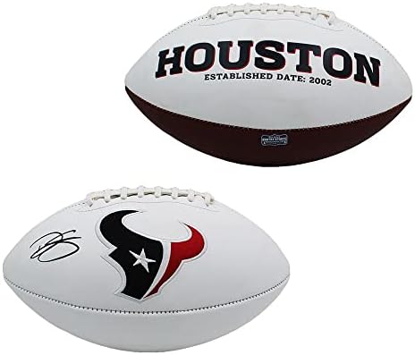 Dalton Schultz Aláírt Houston Texans Sebesség Hímzett Fehér NFL Labdarúgó - Dedikált Focilabda