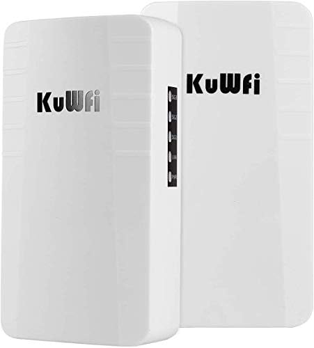 KuWFi Vezeték nélküli WiFi Bridge Szabadtéri CPE Készlet pont-Pont 2.4 G 300Mbps Vízálló Hosszú távú WiFi Extender eszköz
