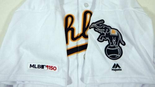 2019 Oakland Athletics Üres Játék Kiadott Fehér Jersey 150 Javítás Fenséges 48 987S - Játék Használt MLB Mezek