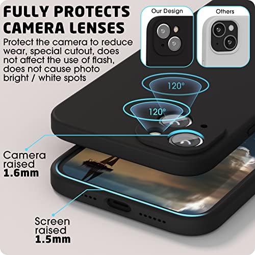 ABITKU Szilikon Telefon tok iPhone 14 Plus - Tartalmaz 1 Képernyő Védő, Puha Anti-Semmiből Mikroszálas Bélés - 6.7 inch,