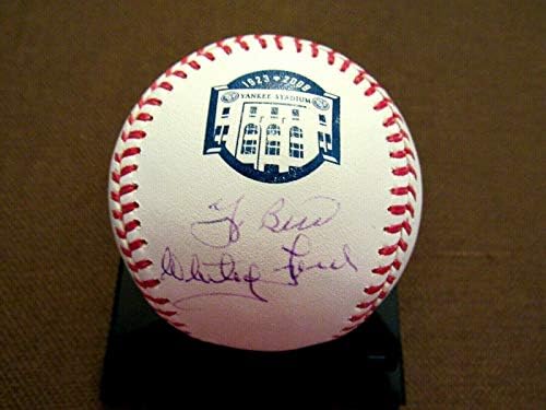 Yogi Berra Whitey Ford Yankees Hof Aláírt Auto Alakuló Oml Baseball Psa Szövetség - Dedikált Baseball