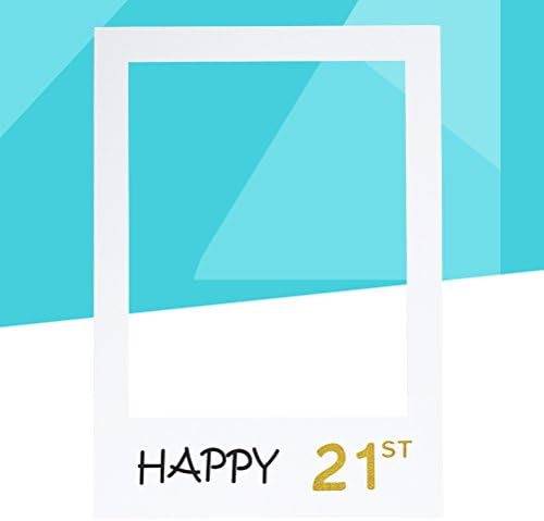 BESTOYARD Boldog 21. DIY Papír Képkeret Kivágott Fotó Kellékek Születésnapi Party