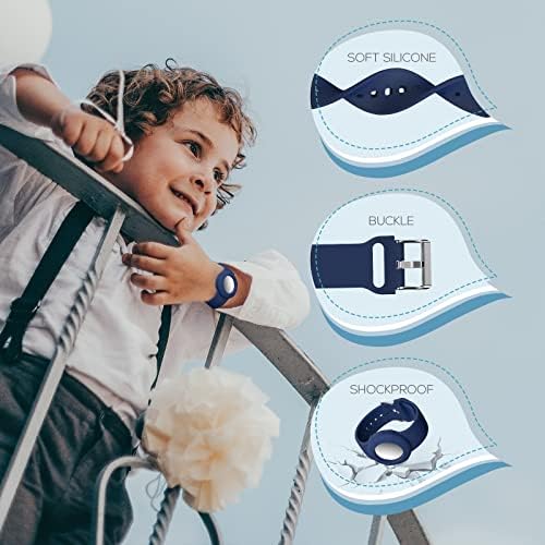 A levegő Tag Karkötő Gyerekeknek(2 Csomag), Puha Szilikon Levegő Tag Karszalag Gyerekek, Könnyű, GPS Tracker Jogosultja Kompatibilis