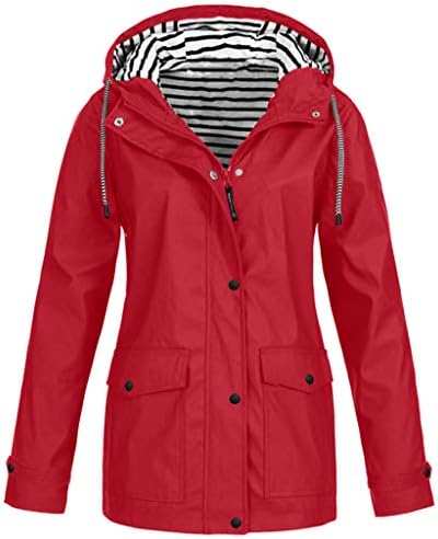 Vízálló Eső Kabátok Női Szabadtéri Trendi Kényelmes Kabát Kapucnis Sí Kabát Könnyű, Széldzseki Esőkabát