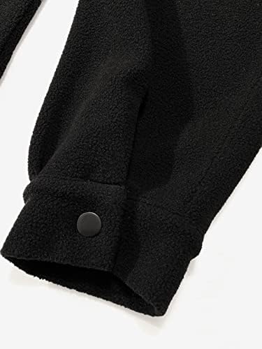 NINQ Kabátok Férfi - Emberek Zseb Patch Polár Kabát (Szín : Fekete, Méret : Közepes)