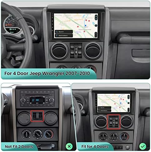 [2G+32G] Autó Rádió Jeep Wrangler 2007 2008 2009 2010 (4 ajtós), 9 cm Android 11 érintőképernyő Sztereó, Apple Carplay/Android