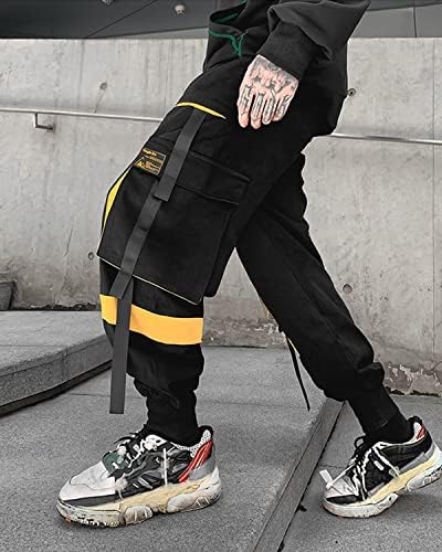 Férfi Futó Punk Rakomány Bő Techwear Hip-Hop Hárem Streetwear Taktikai melegítő Nadrág