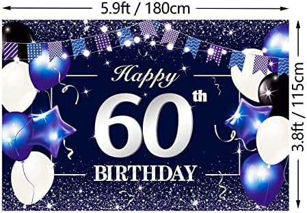 P. G Collin Boldog a 60-ik Születésnapját Banner Hátteret Jel Háttér 60 Születésnapi Party Dekorációk, Kellékek Neki a Férfiak