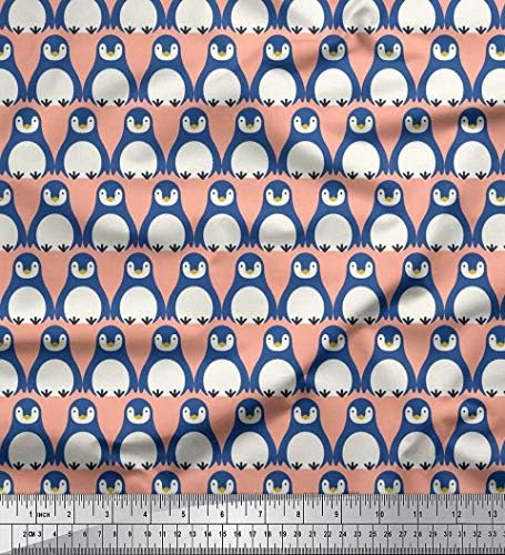 Soimoi Pamut Jersey Anyagból Pingvin Óceán Dekor Anyag Nyomtatott Udvaron 58 Cm Széles