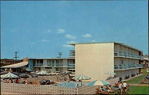 Bel Harbour Motel, Ocean Front & 13. Szent Virginia Beach, Virginia VA Eredeti Régi Képeslap