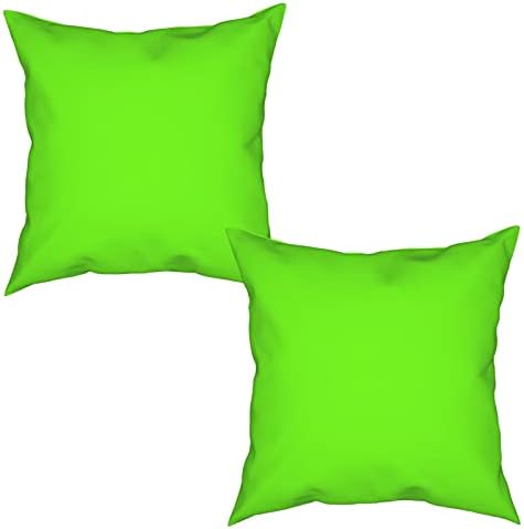 Párnát Öleli 18x18 Hüvelyk 2, Szuper Fényes Fluoreszkáló Zöld Neon Dekoratív Szögletes Párna Esetben a nappaliban Kanapé,