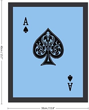 Klasszikus Póker Ace of Spades Fa Képkeret Borító Fotók Kép Fal Kijelző Otthoni Irodájában Dekoratív
