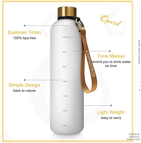 Opard 32oz Motivációs Víz Üveg Időt Jelölő Inni, Újrahasználható Műanyag Üveg BPA Mentes Tritan a Tornaterem, a Sport