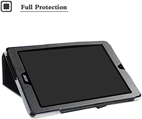 Bige az Acer Chromebook Lap 10 Esetben,PU Bőr Folio 2-Összecsukható Állvány Fedezni Acer Chromebook Lap 10 9.7 a Tablet,Fekete