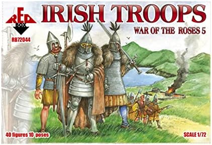 Piros Doboz Figurák A Rózsák háborúja: az Ír Csapatok (40 Darab) (1/72-Skála)