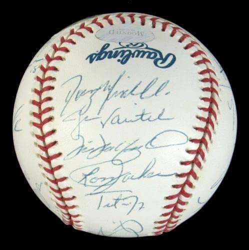 2004-ben a Boston Red Sox World Series Champs Csapat Aláírt Baseball PSA DNS-COA - Dedikált Baseball