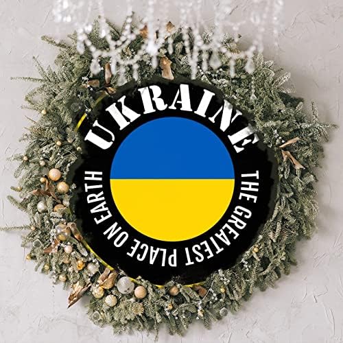 Ukrajna Zászló Bejárati Ajtó Koszorú A Legjobb Helyek a Földön, Ukrajna Rusztikus Parasztház Jelek Ország Szuvenír Utazási