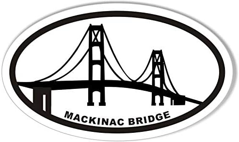 Mackinac Híd Ovális Matrica