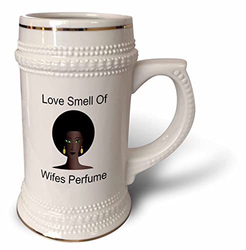 3dRose Kép Afro-Amerikai Hölgy Szavakkal Szeretni Wifes Parfüm - 22oz Stein Bögre (stn-364013-1)