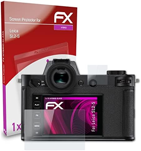 atFoliX Műanyag Üveg Védőfólia Kompatibilis Leica SL2-S Üveg, Fólia, 9H Hibrid-Üveg FX Üveg kijelző Védő fólia, Műanyag Szett