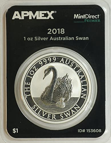 2018 AU Menta Közvetlen Premier Ezüst Swan Ausztrál Dollár Brilliant Uncirculated Bizonyíték, Mint
