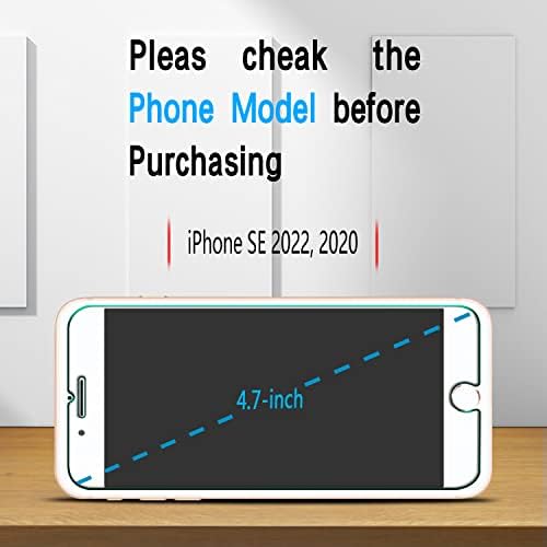 Slanku [3 Csomag] képernyővédő fólia Iphone SE 2022/2020 Edzett Üveg, Nem-Buborékok, Anti Karcolás, Könnyen telepíthető