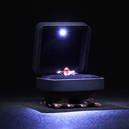 BESPORTBLE Esküvői jegygyűrűt Doboz Esetben a LED Világítás Hordozható Ajándék Box Tároló Doboz Esetben az Anya minden nap