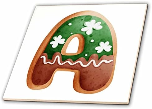 3dRose Aranyos Szent Patrik Nap Képe a Cookie-Monogram Kezdeti Egy - Csempe (ct-375877-2)