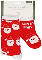 A kis Holly Santa Baby Zokni Készlet, Új Várandós Anya Ajándék, baba-mama Megfelelő Zokni, Baba Első Karácsony, Ünnep, Baba