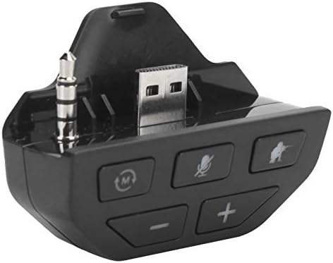 Mxzzand Gamepad Audio Adapter 3,5 mm-es Audio Port Gamepad Headset Adapter(Fekete)