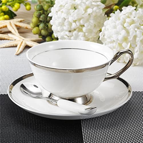 ZHUHW Kína, Európai Stílusú Porcelán Délutáni Tea Csésze Ajándék Szett Csészealj Kanál, Vas Állvány