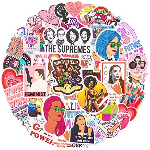 100 Feminista Matricák vizes Palackok, Inspiráló Nők Matricák a gyerekek, Felnőttek, Vízálló Lány Hatalom Matricák, Vinyl