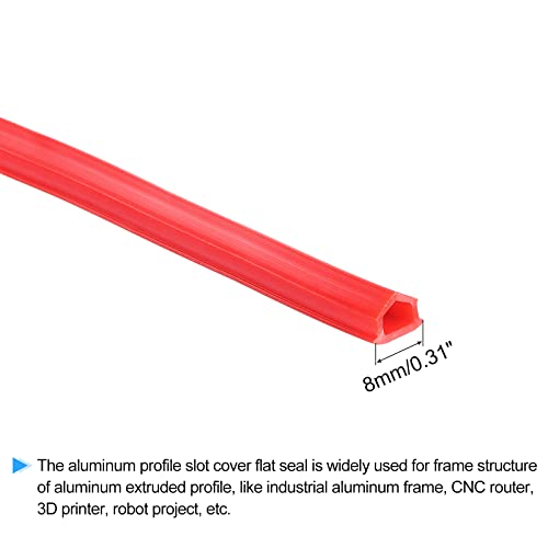 MECCANIXITY Alumínium Profil Nyílás Fedelét Lapos Tömítés Piros 4M 8 mm-es 3030 4040-Sorozat 3D Nyomtató Kellékek Csomag