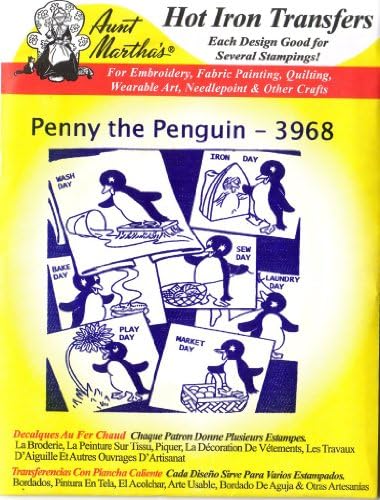 Penny A Pingvin Martha Néni Forró Vas Hímzés Transzfer