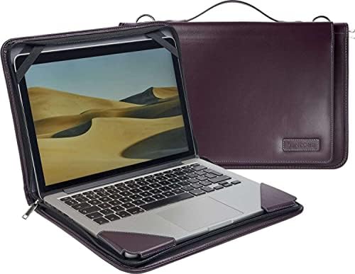 Broonel Lila Bőr Laptop Messenger Esetben - Kompatibilis ASUS ZenBook 14 | ASUS ZenBook 14 UM431DA