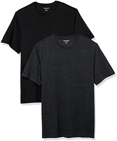 Essentials Férfiak Rendszeres-Fit Rövid Ujjú Sleeve T-Shirt, 2 darabos Csomag