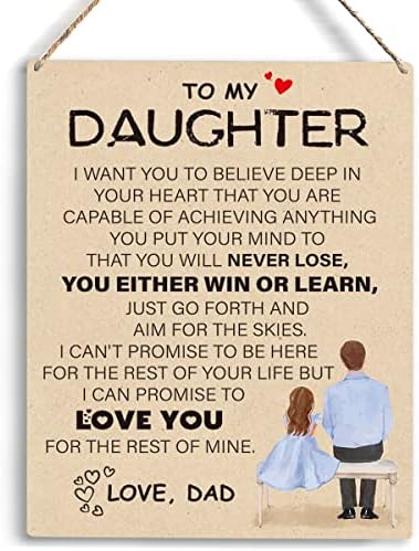 Inspiráló Lánya Ajándék Apa, Hogy A Lányom Fa Lóg Alá Lánya Ajándékok, Karácsonyi, Születésnapi Évforduló, Esküvői Ajándékok