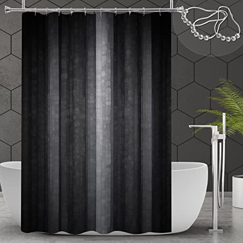 Gibelle Fekete Szürke Zuhanyzó Függöny Szett, Absztrakt Modern Szövet zuhanyfüggöny Fürdőszoba, Hideg Üveg Textúra Ombre