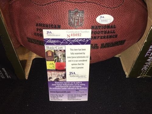 Steven Jackson Aláírt Játék Használt Wilson Herceg Labdarúgó-RAM PROLIN SISAK SZÖVETSÉG - NFL-Játék, Használt Futball-labda