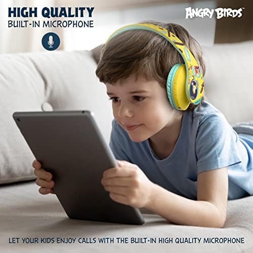 PowerLocus Gyerekek Fejhallgató Angry Birds Kiadás, Vezeték nélküli Gyerekek Fejhallgató, 85 Mennyisége Korlátozott, Összecsukható