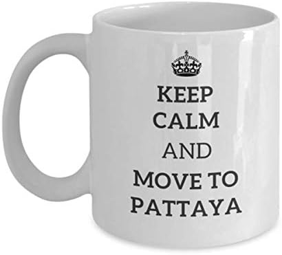 Nyugodj meg, majd Pattaya Tea Csésze Utazó Munkatársa, Barátja, Ajándék, Thaiföld Utazás Bögre Jelen