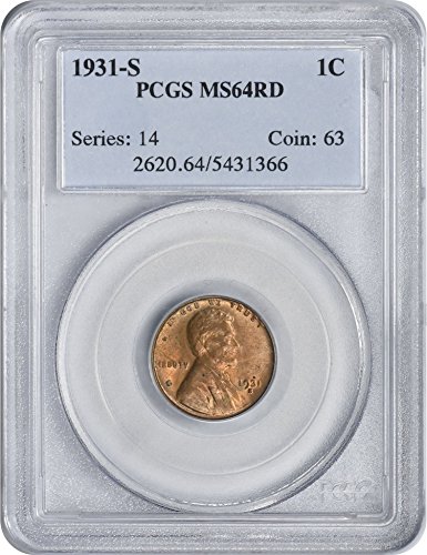 1931-S Lincoln-Kal MS64RD PCGS